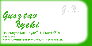 gusztav nyeki business card